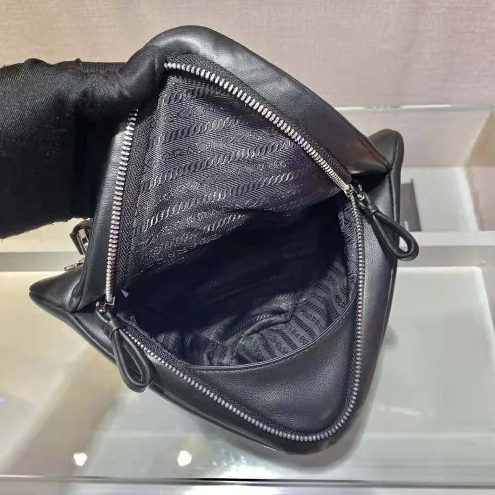 Prada Padded Nappa Leather Handbag for Women in Black