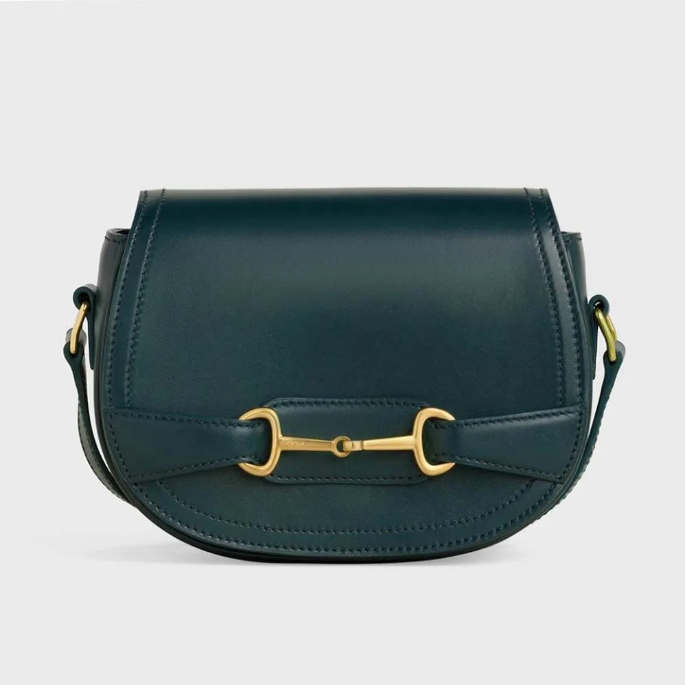 Celine Small Crecy Bag in Satinated Calfskin for Women in Green Celine Small Crecy Bag in Satinated Calfskin for Women in Green