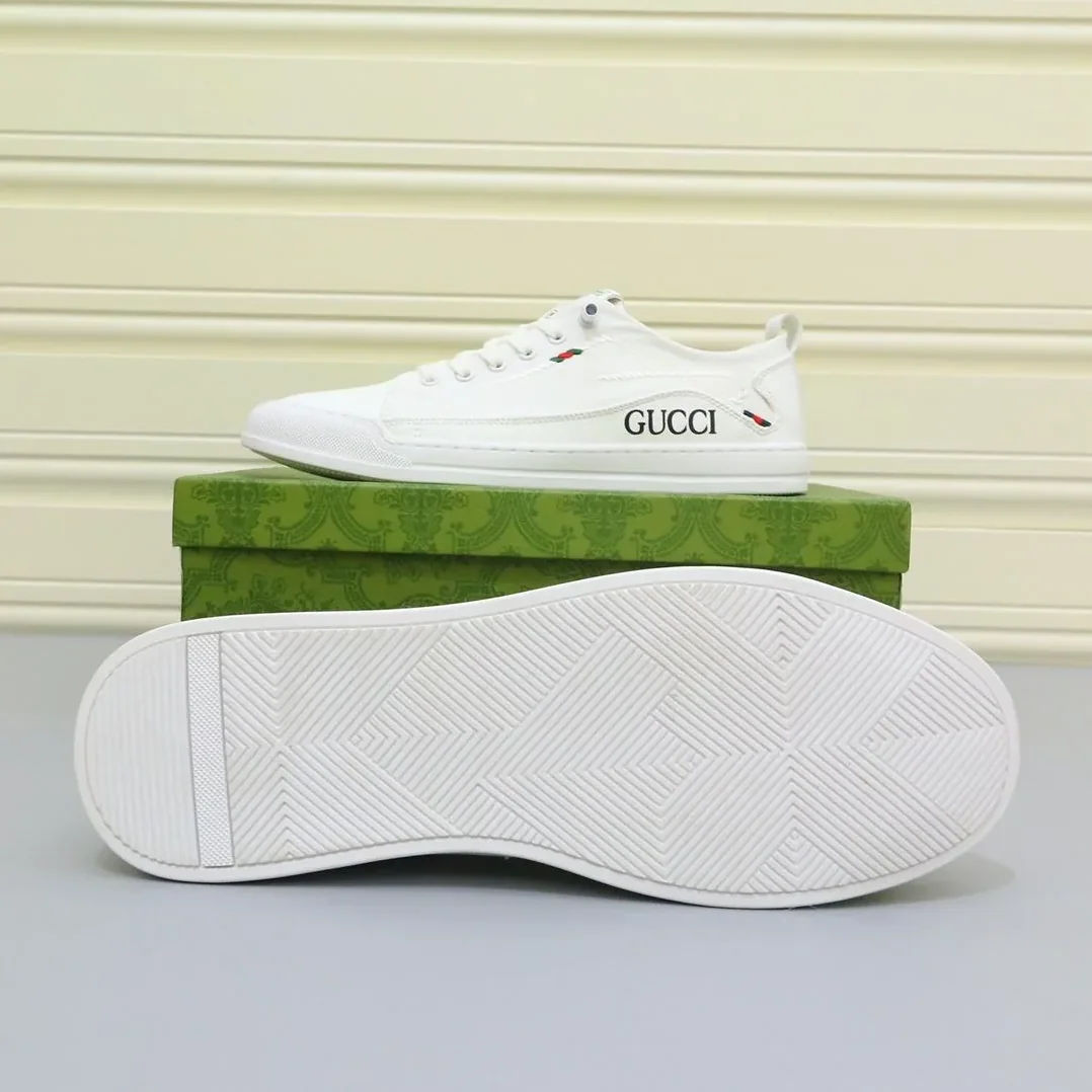 Gucci Sneakers With Twisted Rope Embroidered White for Men