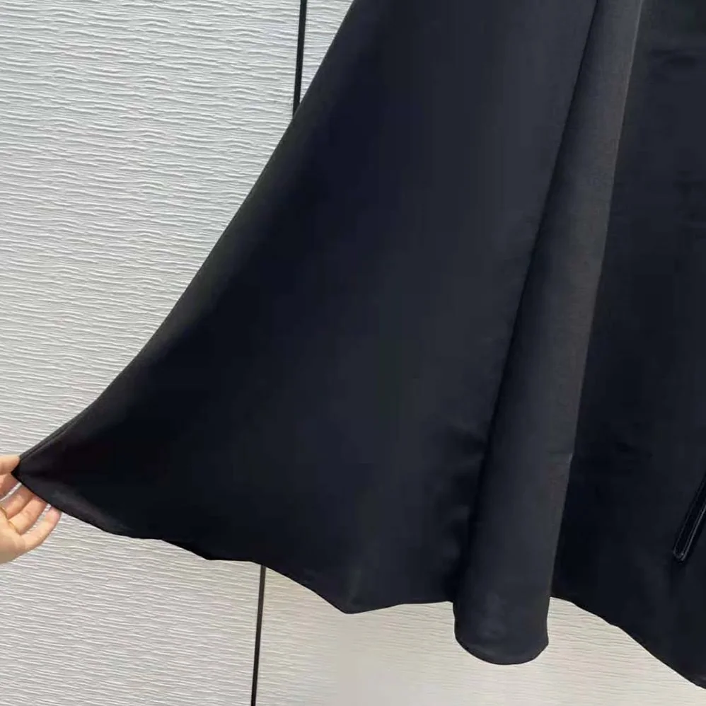 Dior Mid-Length Skirt Black Wool and Silk for Women