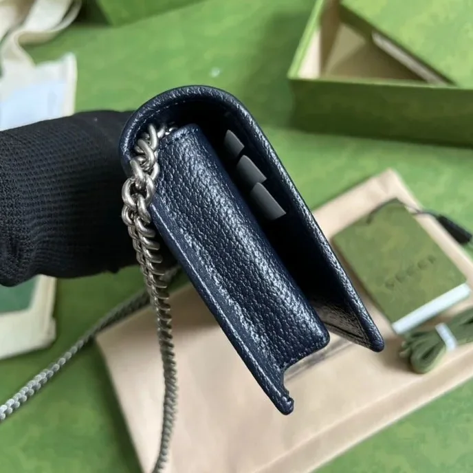 Gucci Horsebit 1955 Wallet With Chain Beige And Blue / Gucci Horsebit 1955 Wallet With Chain Beige And Blue /