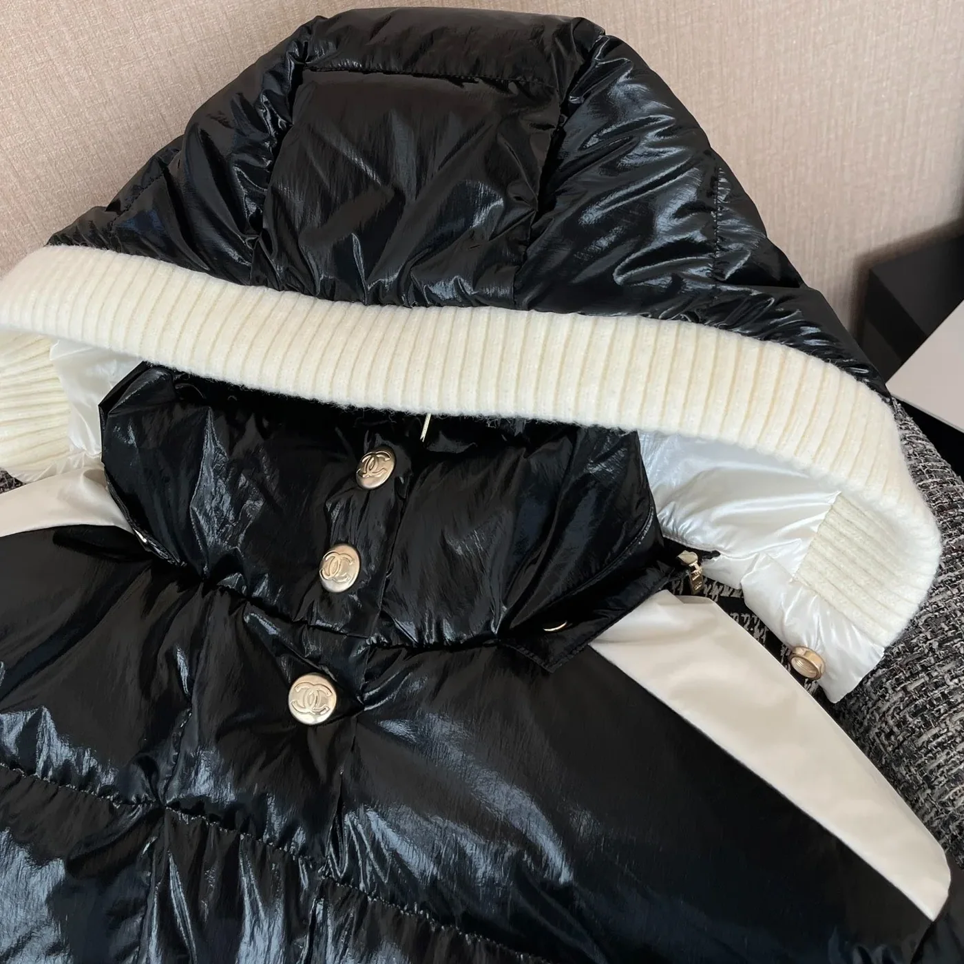 Chanel Puffer Coat Black Chanel Puffer Coat Black
