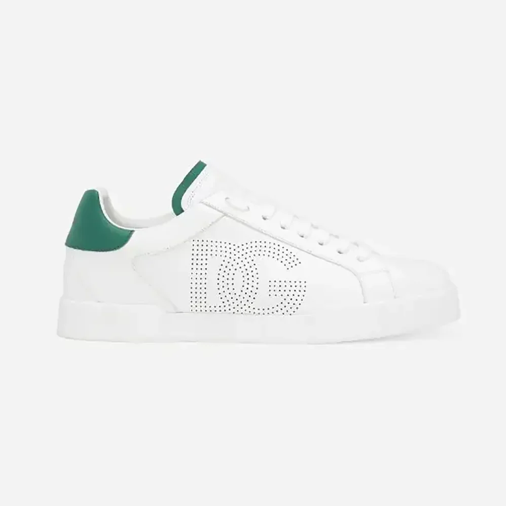 Dolce Gabbana D&G Calfskin Portofino Sneakers for Unisex in White Dolce Gabbana D&G Calfskin Portofino Sneakers for Unisex in White