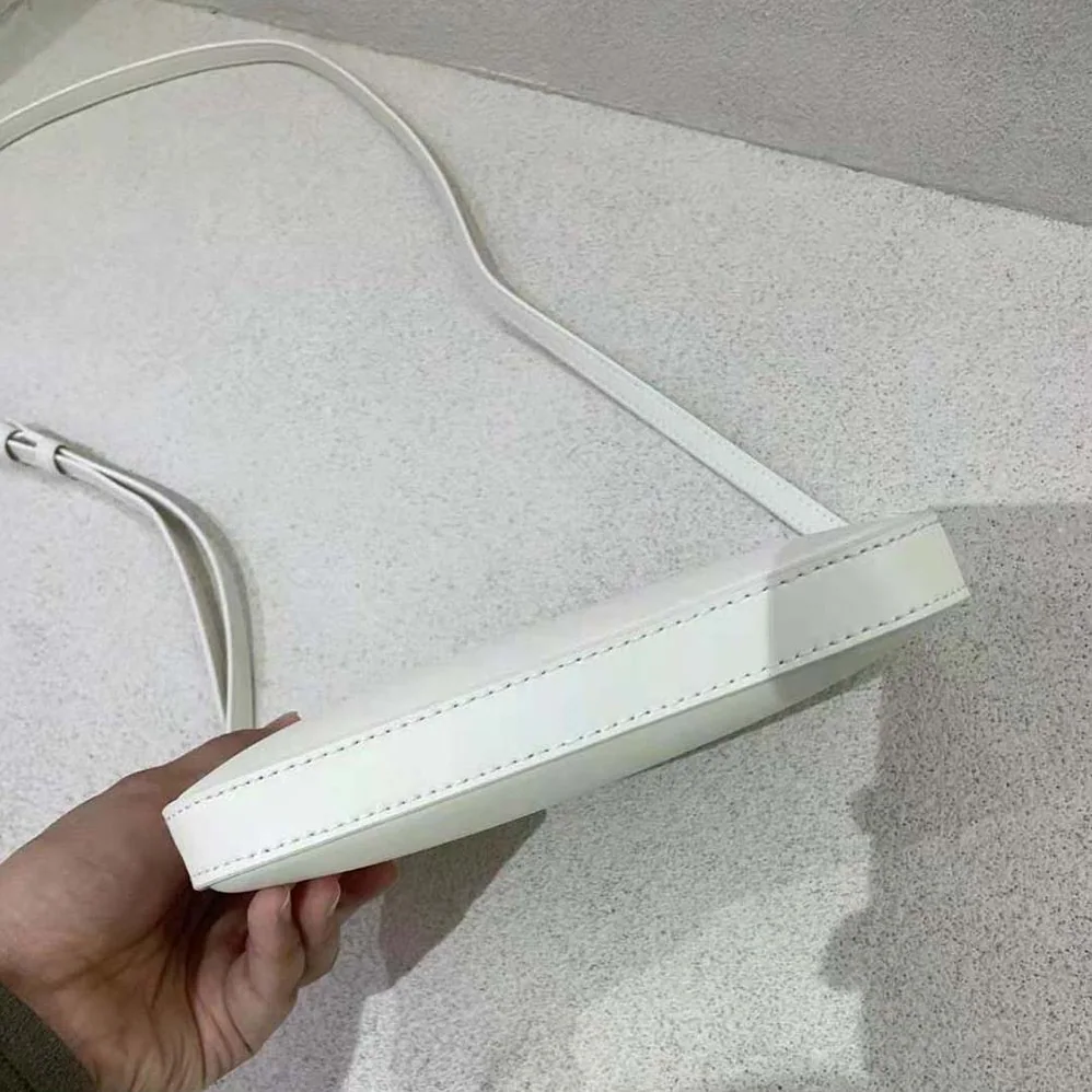 Celine Medium Celine Croque Bag in Shiny Calfskin for Women in White