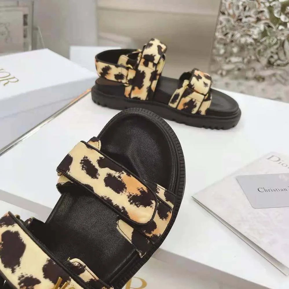 Dior DiorAct Sandal Beige Multicolor Mizza Printed Technical Fabric for Women Dior DiorAct Sandal Beige Multicolor Mizza Printed Technical Fabric for Women