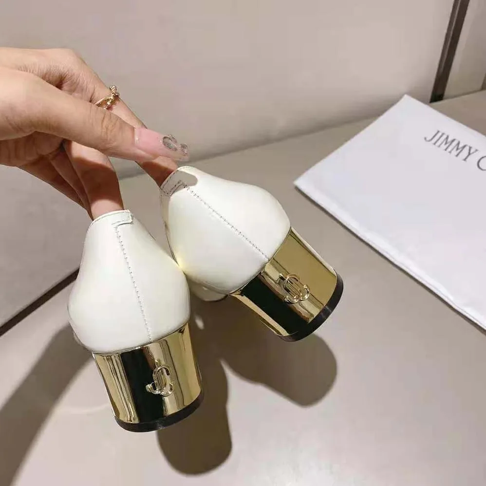 Jimmy Choo Rydea Pump 45 Latte Nappa Leather Pumps for Women