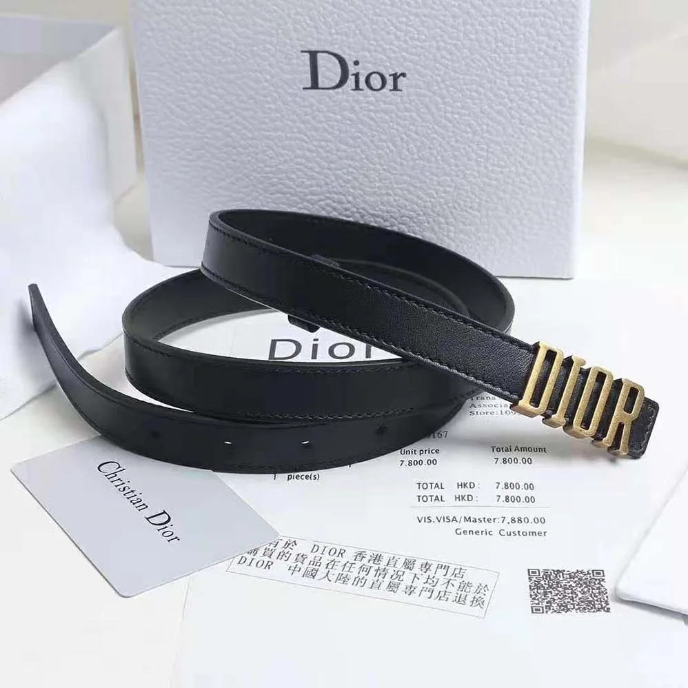 Dior D-Fence Belt Black Smooth Calfskin 30 MM for Women Dior D-Fence Belt Black Smooth Calfskin 30 MM for Women