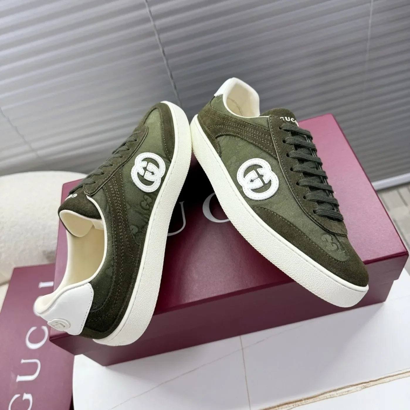 Gucci G75 Trainer Dark Green