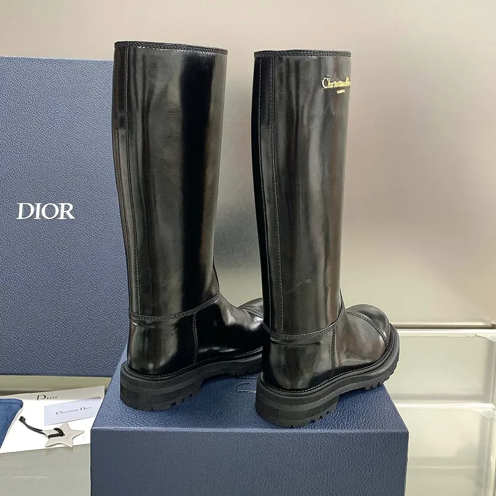 Dior Diorebel Boot Black Brushed Calfskin for Women