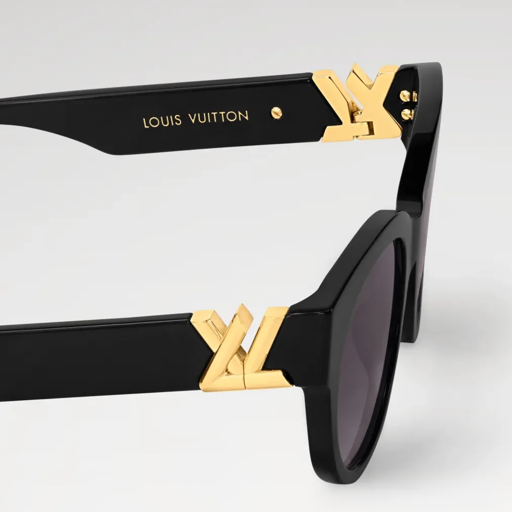 Louis Vuitton LV GO-14 Round Sunglasses Black