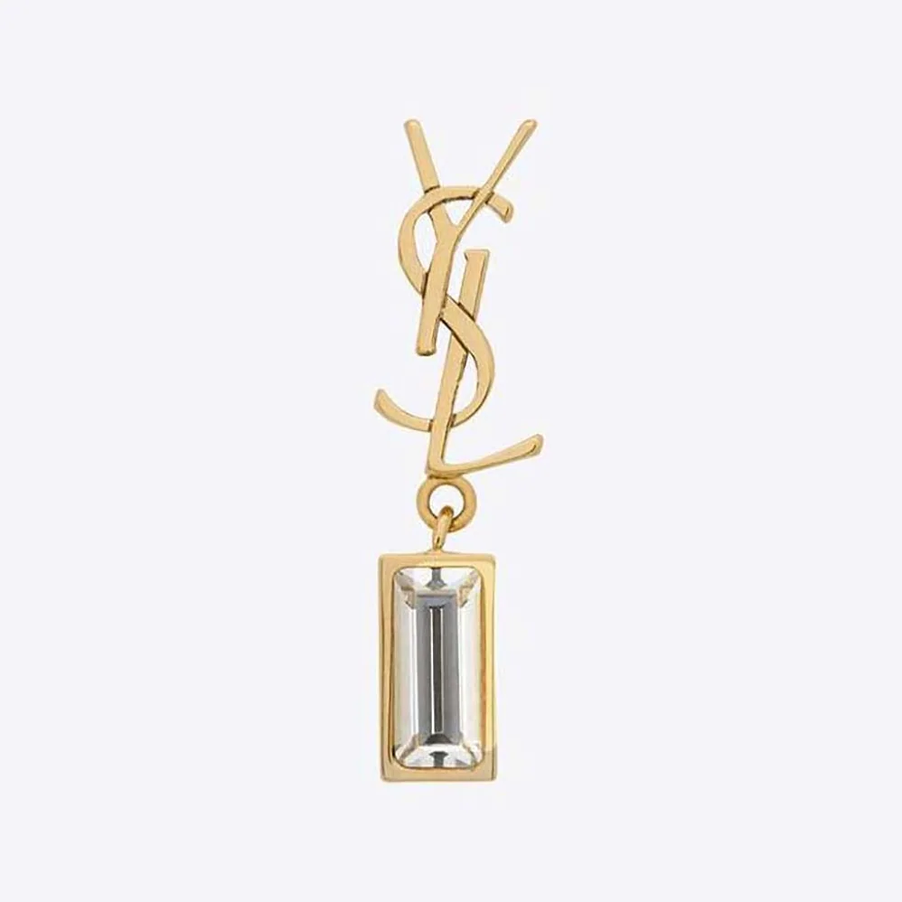 Saint Laurent YSL Cassandre Single Earring in Metal and Rhinestones for Women Saint Laurent YSL Cassandre Single Earring in Metal and Rhinestones for Women