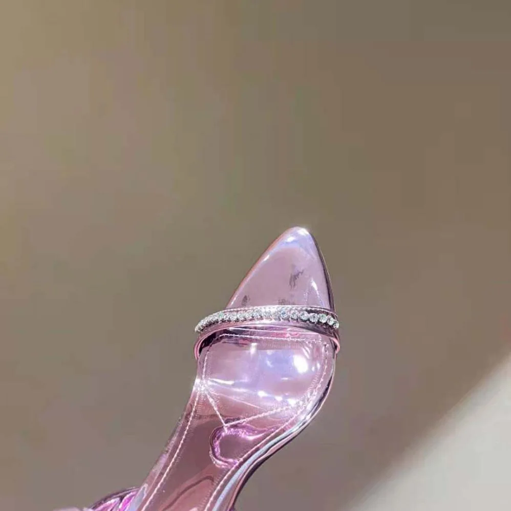Miu Miu Metallic Leather Sandals for Women in Pink