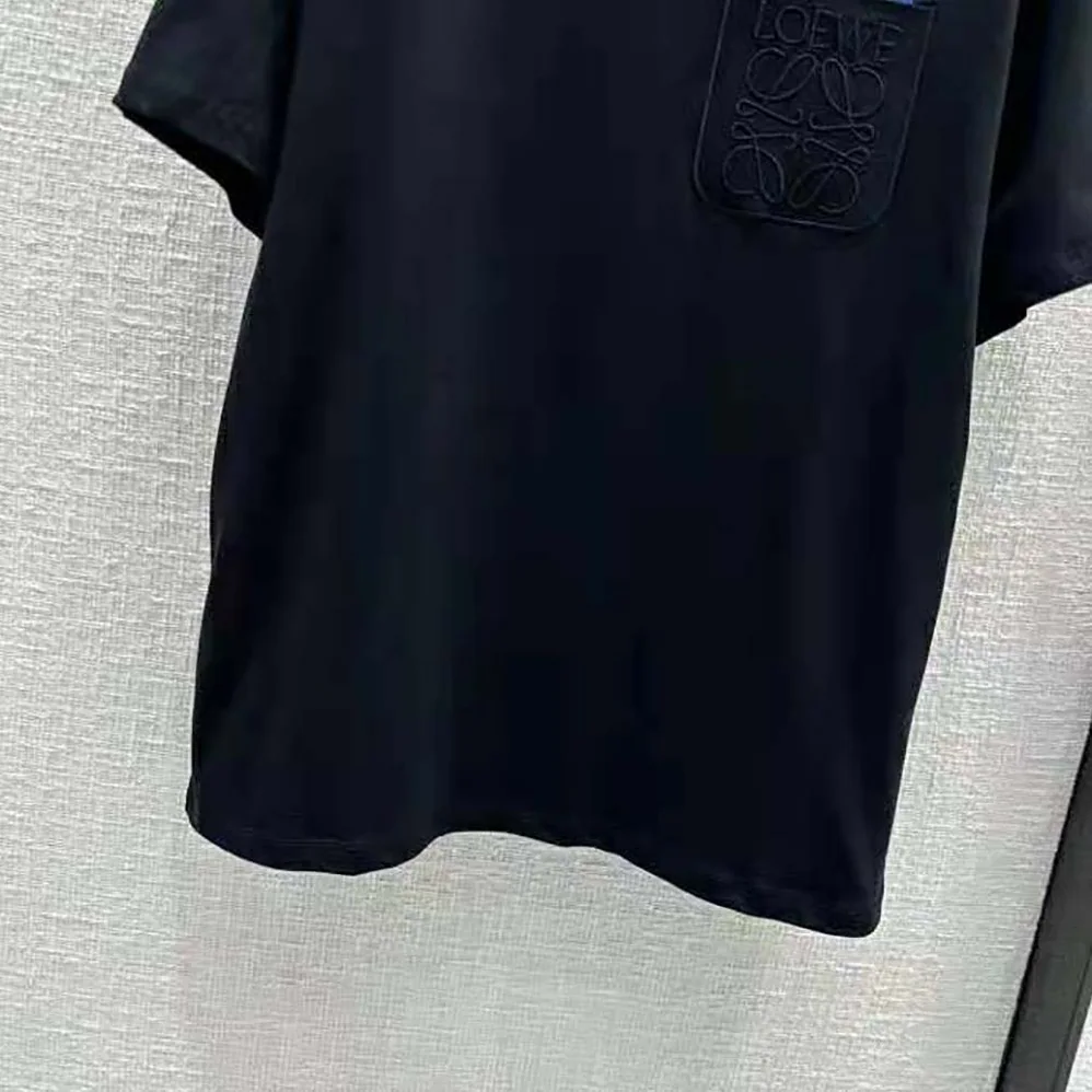 Loewe Calcifer Pocket T-Shirt in Cotton for Women in Black