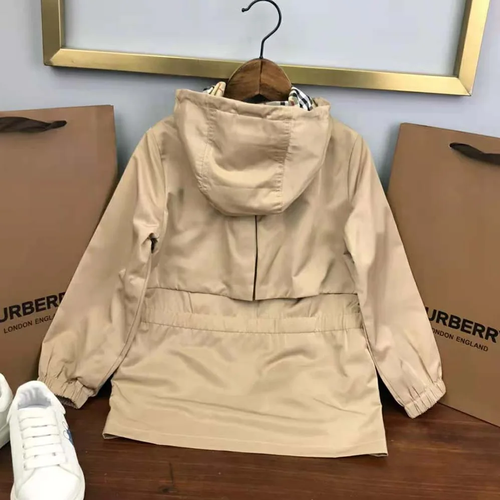 Burberry Kids' Vintage Check in lined Cotton Hooded Jacket