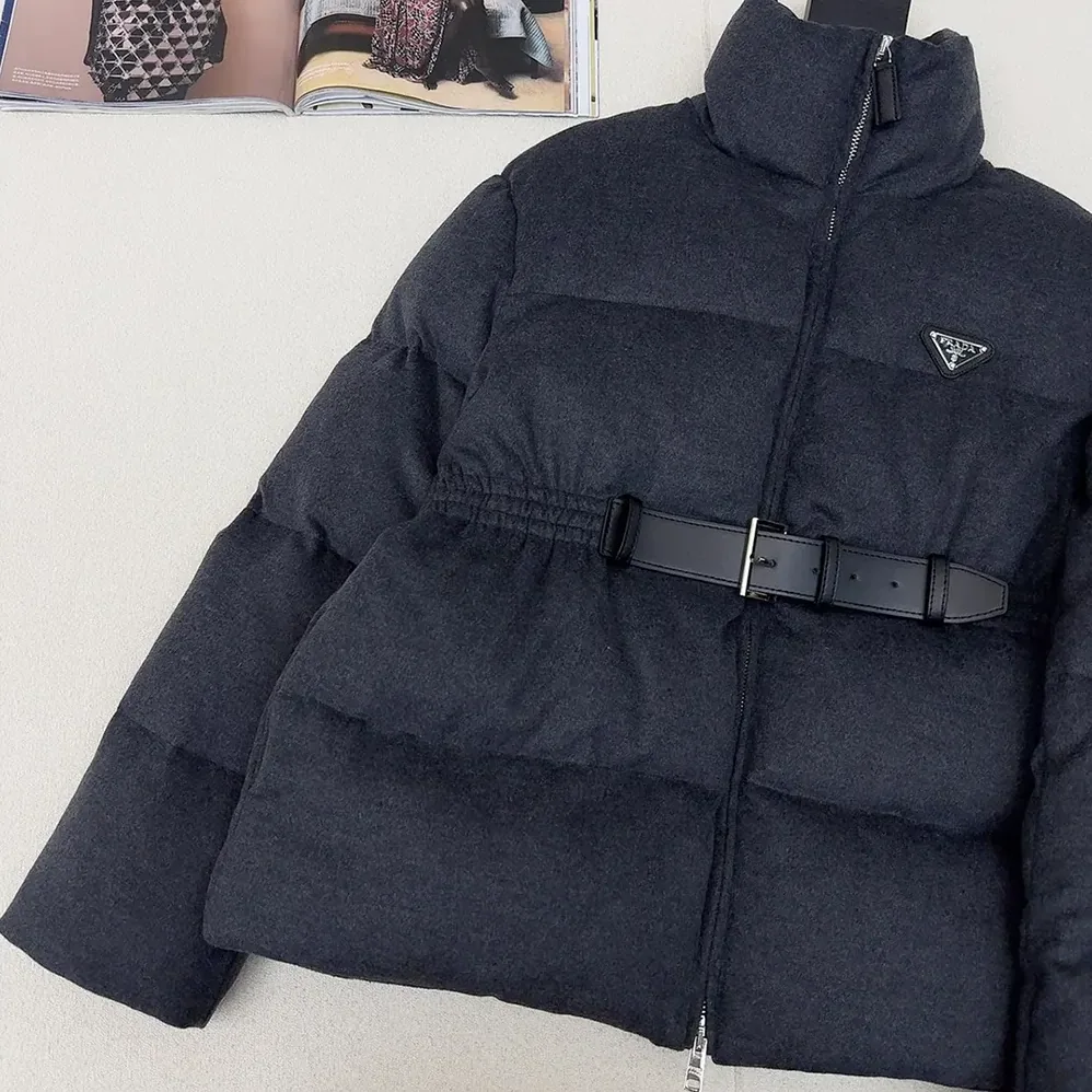 Prada Loden Down Jacket for Women in Grey Prada Loden Down Jacket for Women in Grey