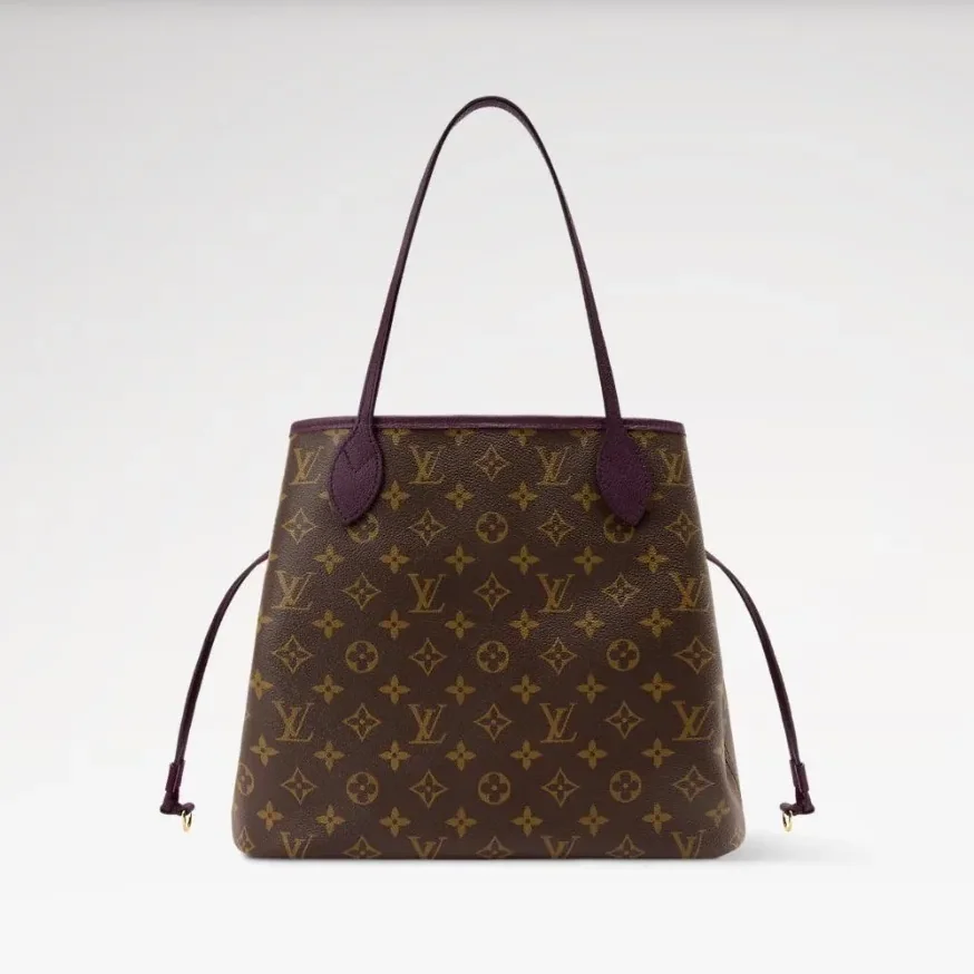 Louis Vuitton Neverfull Inside Out MM Tote Bag in Monogram/ Purple Gold Hardware