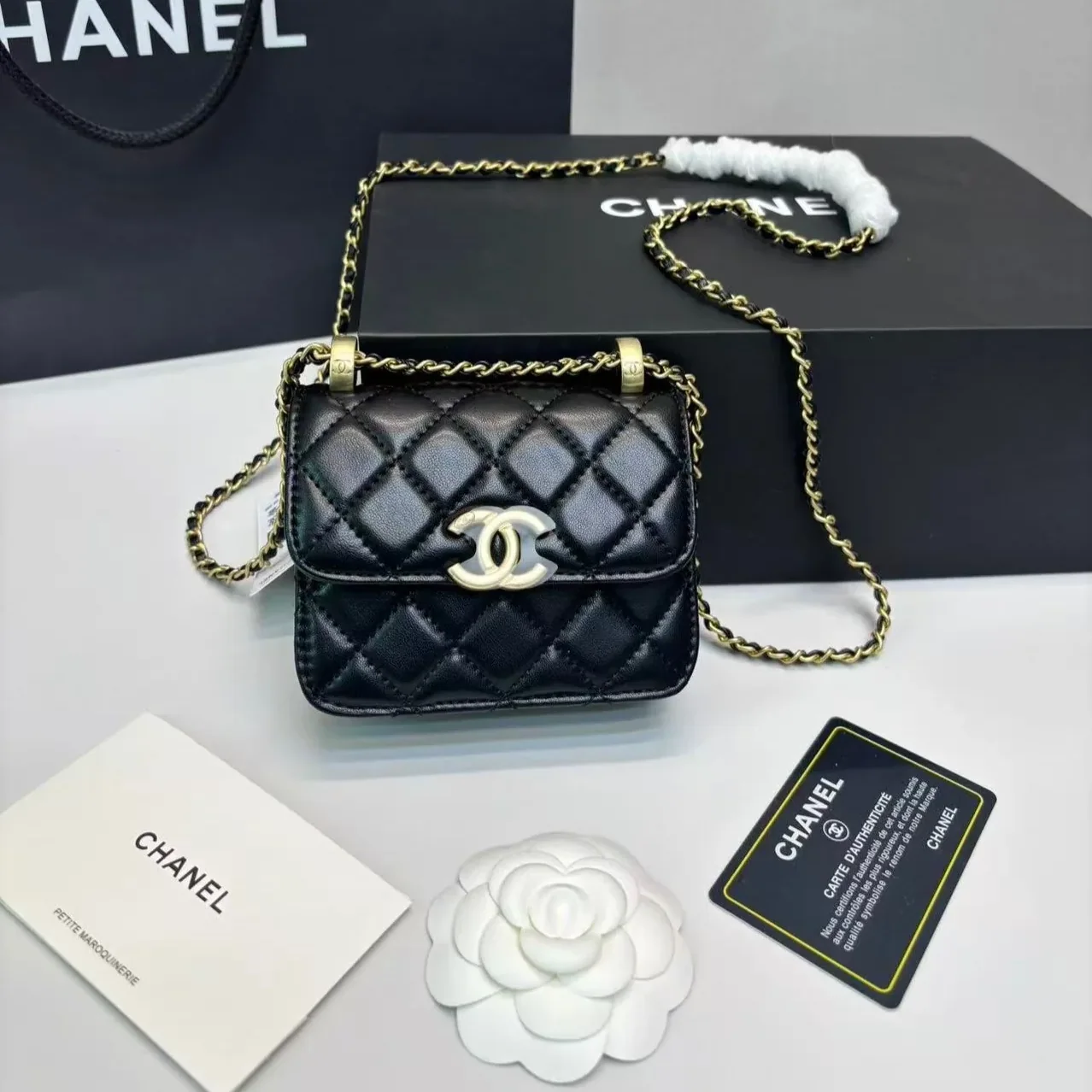 Chanel CO-CO Clutch With Chain in Gold Toned Hardware Black Chanel CO-CO Clutch With Chain in Gold Toned Hardware Black