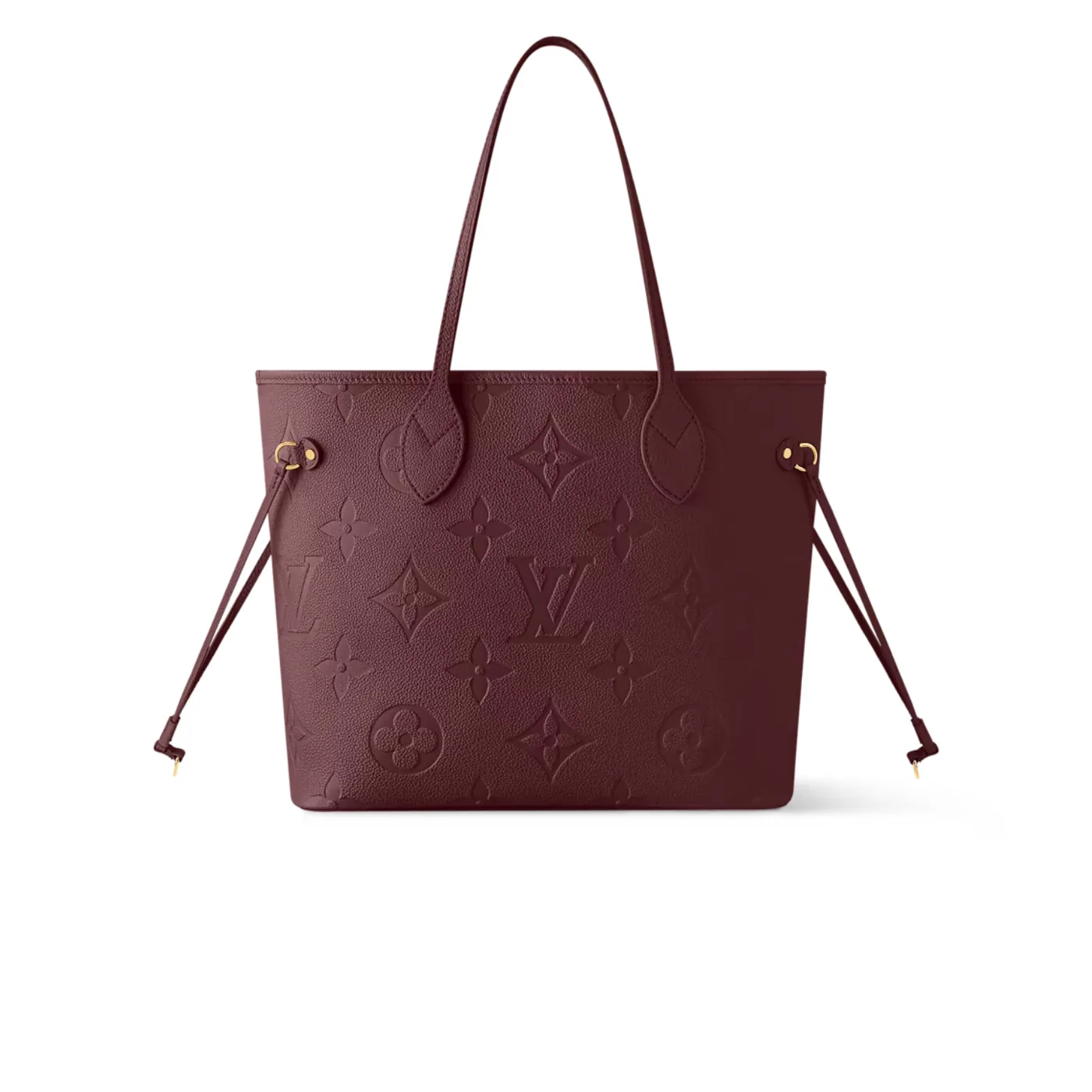 Louis Vuitton Neverfull MM Tote Bag in Grenat Gold Hardware