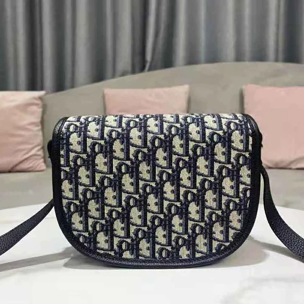 Dior Gallop Messenger Bag Beige and Black Dior Oblique Jacquard and Black Grained Calfskin for Men
