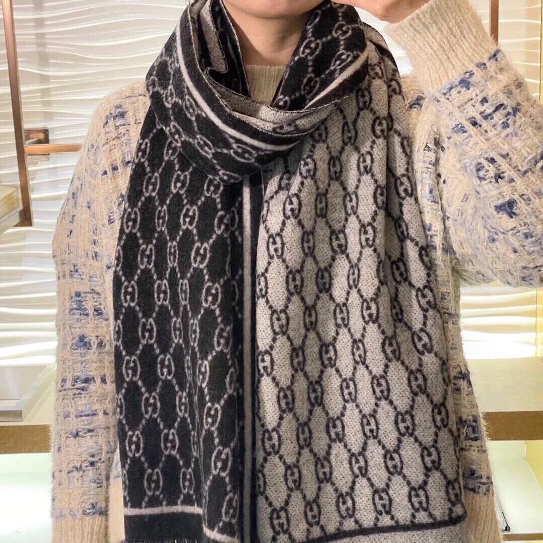 Gucci Double Sided Scarf Black Gucci Double Sided Scarf Black