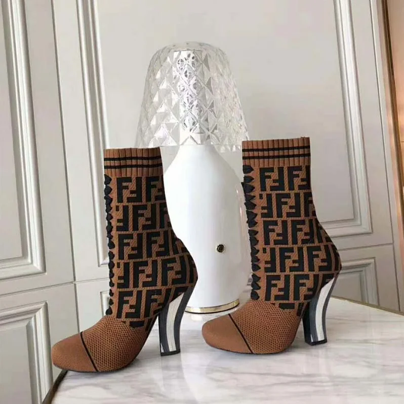 Fendi Ankle Boots Multicolor Fabric Ankle Boots for Women in Brown Fendi Ankle Boots Multicolor Fabric Ankle Boots for Women in Brown