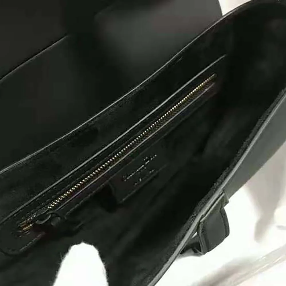 Dior Mini Saddle Bag Black Ultramatte Calfskin for Women
