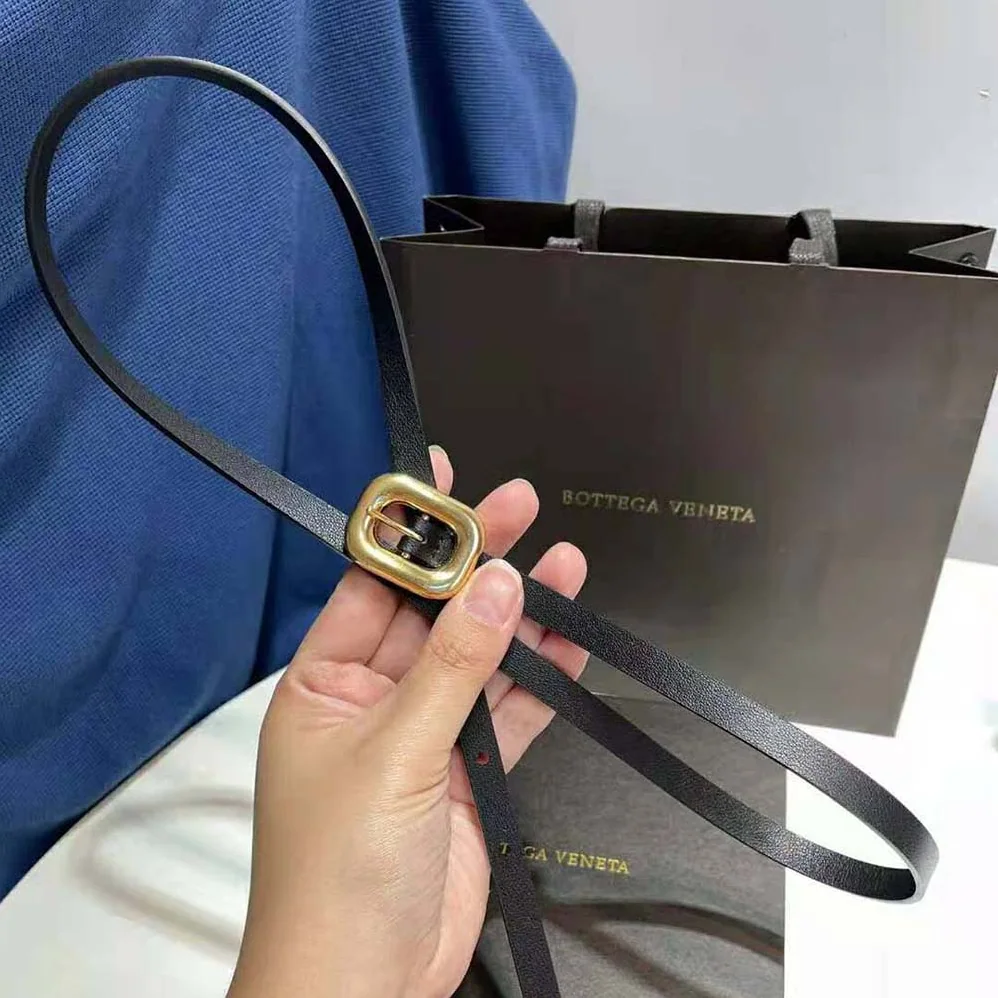 Bottega Veneta Chain Link Belt for Women in Black