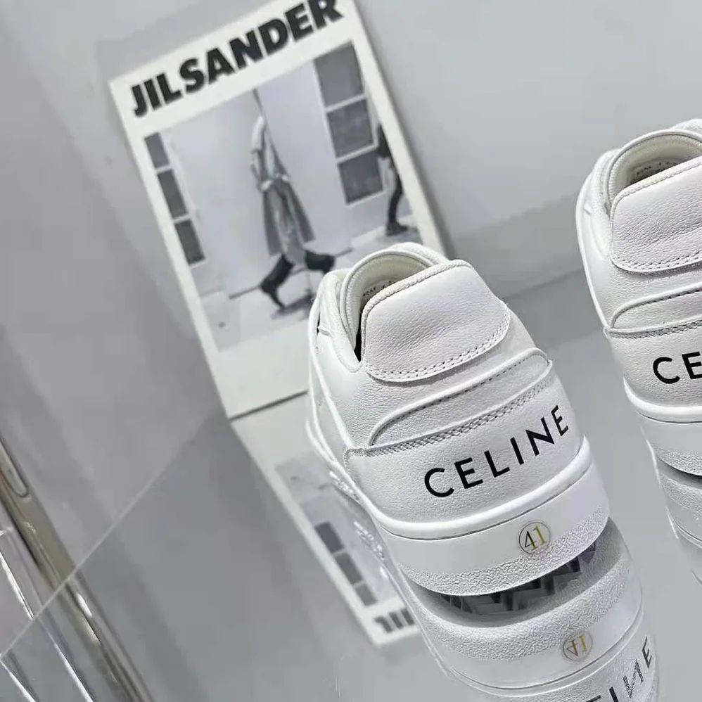 Celine CT-04 Low Lace-Up Sneaker in Calfskin for Unisex in White