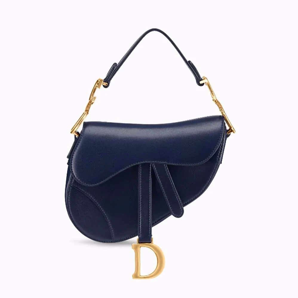 Dior Mini Saddle Bag in Blue Calfskin for Women Dior Mini Saddle Bag in Blue Calfskin for Women