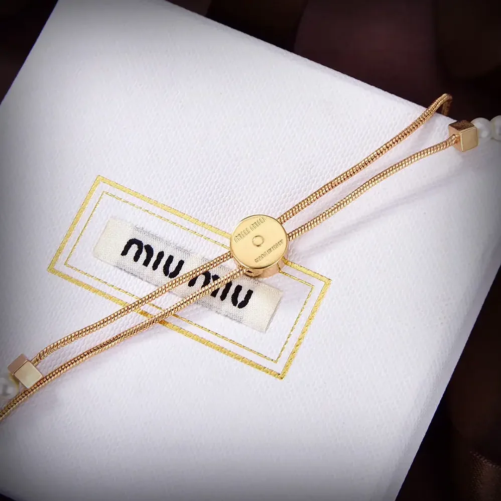 Miu Miu Metal Choker with Artificial Pearls for Women Miu Miu Metal Choker with Artificial Pearls for Women