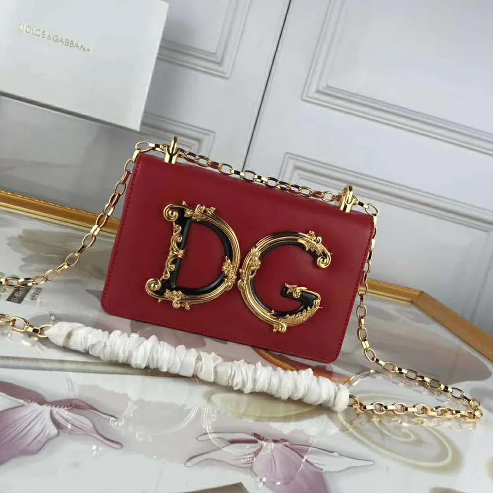 Dolce Gabbana D&G DG Girls Shoulder Bag Nappa Leather for Women in Red Dolce Gabbana D&G DG Girls Shoulder Bag Nappa Leather for Women in Red