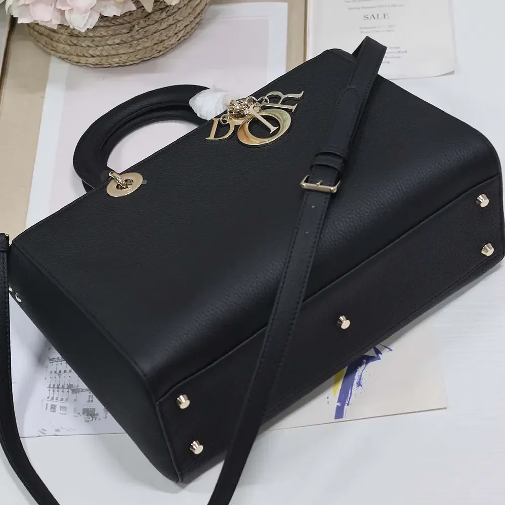 Dior Large Lady D-Sire My ABCDior Bag Black Taurillon Leather for Women Dior Large Lady D-Sire My ABCDior Bag Black Taurillon Leather for Women