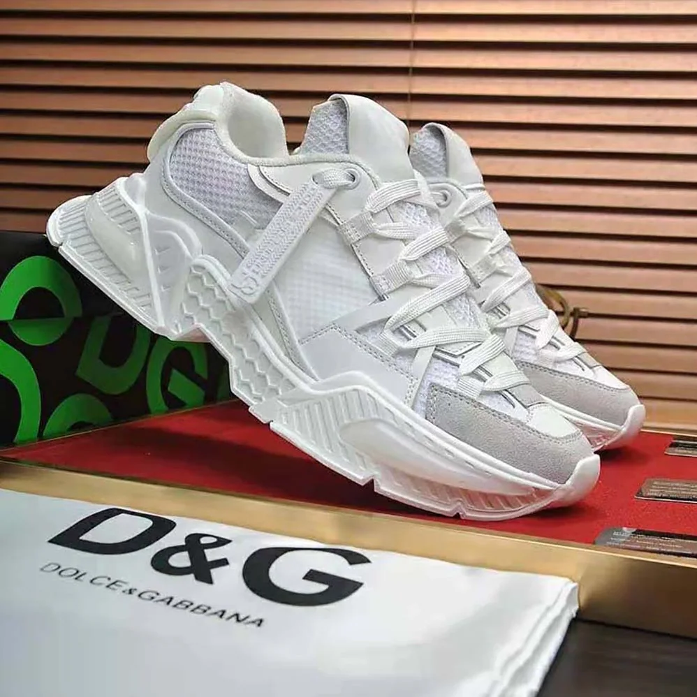 Dolce Gabbana D&G Mixed-Material Airmaster Sneakers for Unisex in White