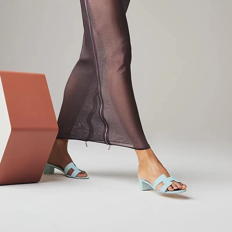 Hermes Oasis Sandals Bleu Brume