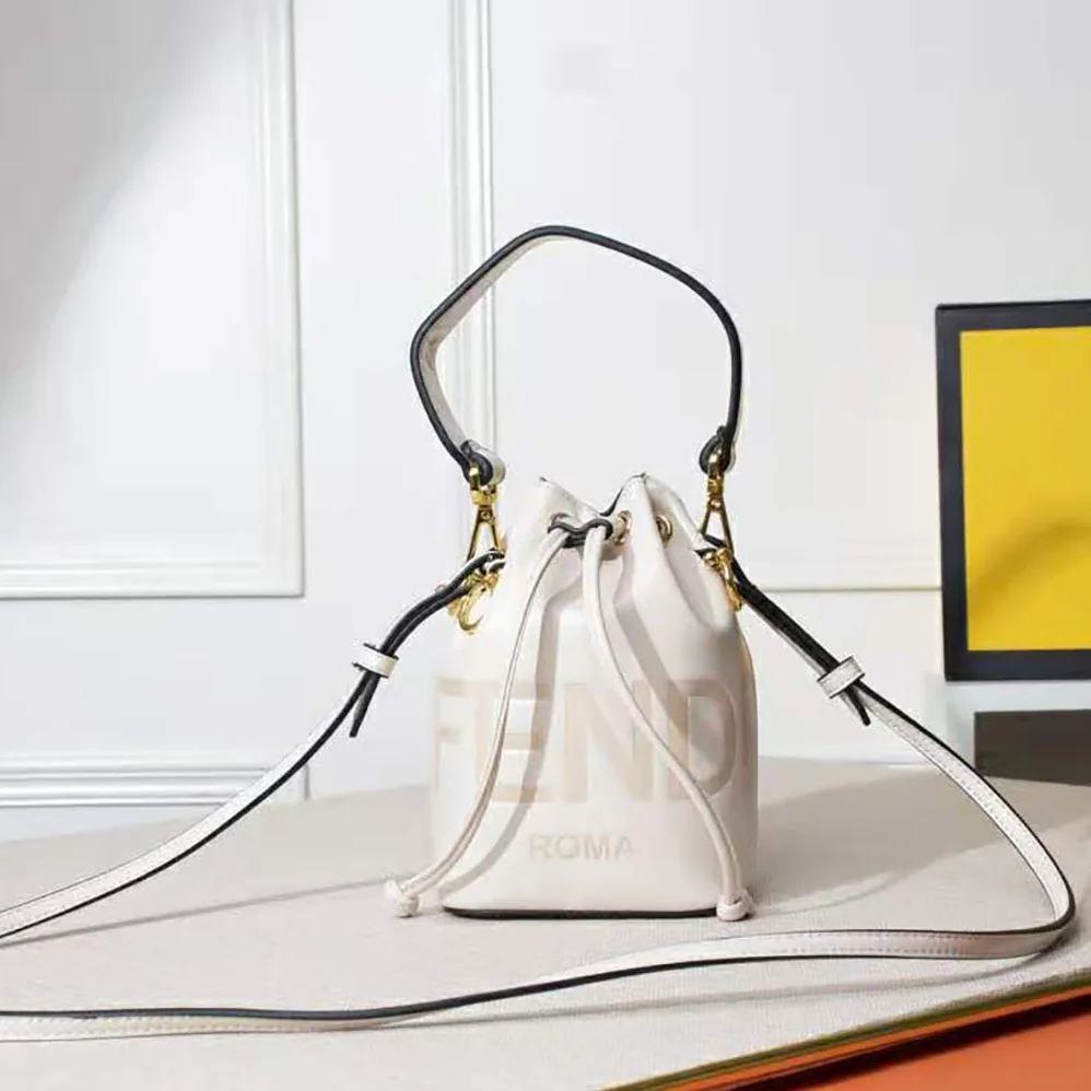 Fendi Mon Tresor Leather Mini Bag for Women in White Fendi Mon Tresor Leather Mini Bag for Women in White