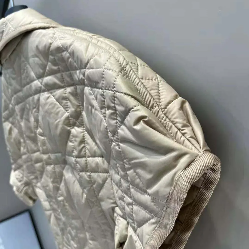 Dior Macrocannage Fitted Jacket with Puff Sleeves Beige Cotton Gabardine for Women Dior Macrocannage Fitted Jacket with Puff Sleeves Beige Cotton Gabardine for Women