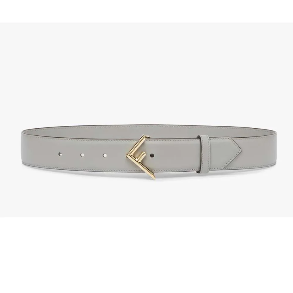 Fendi Gray Leather Belt for Women