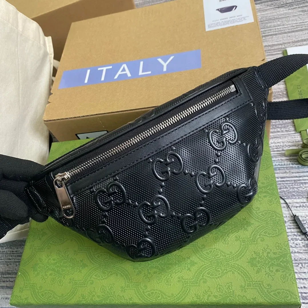 Gucci GG Embossed Belt Bag Black GG Embossed / Gucci GG Embossed Belt Bag Black GG Embossed /