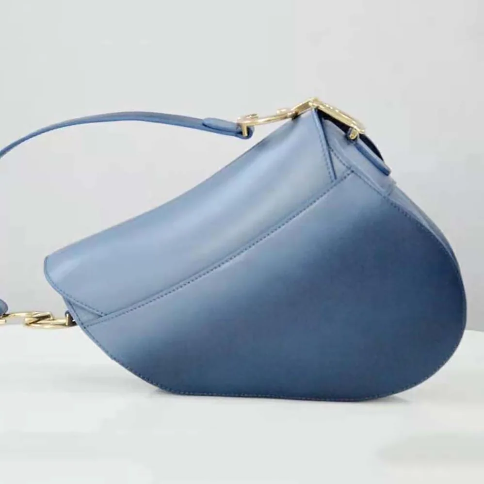 Dior Saddle Bag Indigo Blue Gradient Calfskin for Women