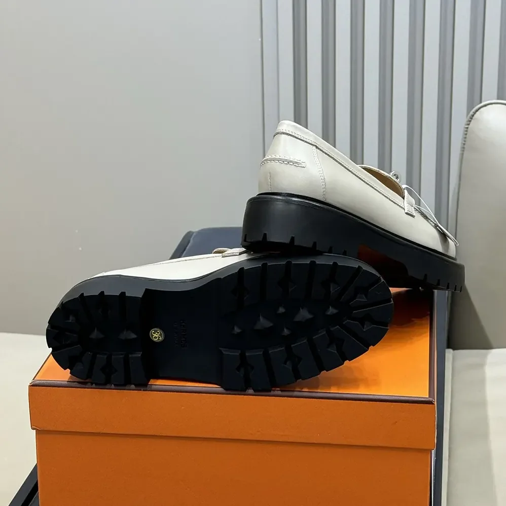 Hermes Icone Loafer in Calfskin for Women in Gray