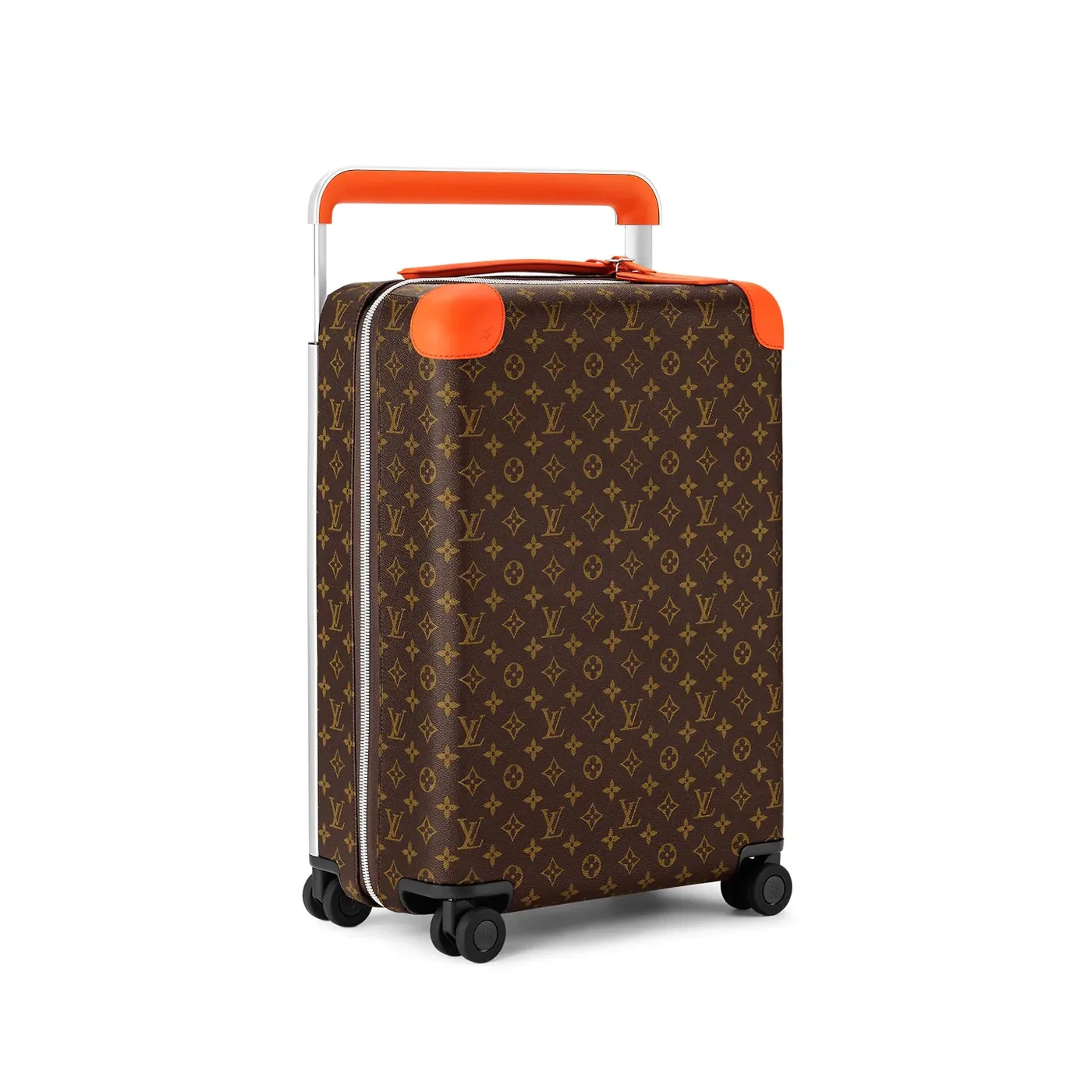 Louis Vuitton Horizon 55 Suitcase in Brown/ Orange Silver Hardware Louis Vuitton Horizon 55 Suitcase in Brown/ Orange Silver Hardware