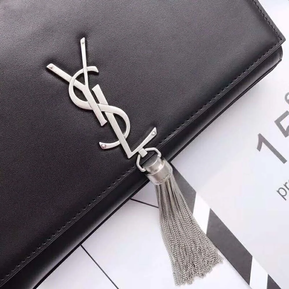 Saint Laurent YSL Kate Small With Tassel Smooth Leather for Women in Black