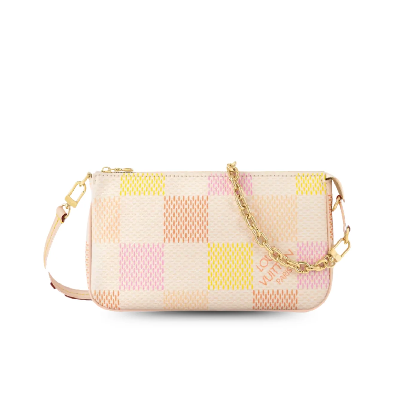 Louis Vuitton Pochette Accessoires Shoulder Bag in Pink Gold Hardware