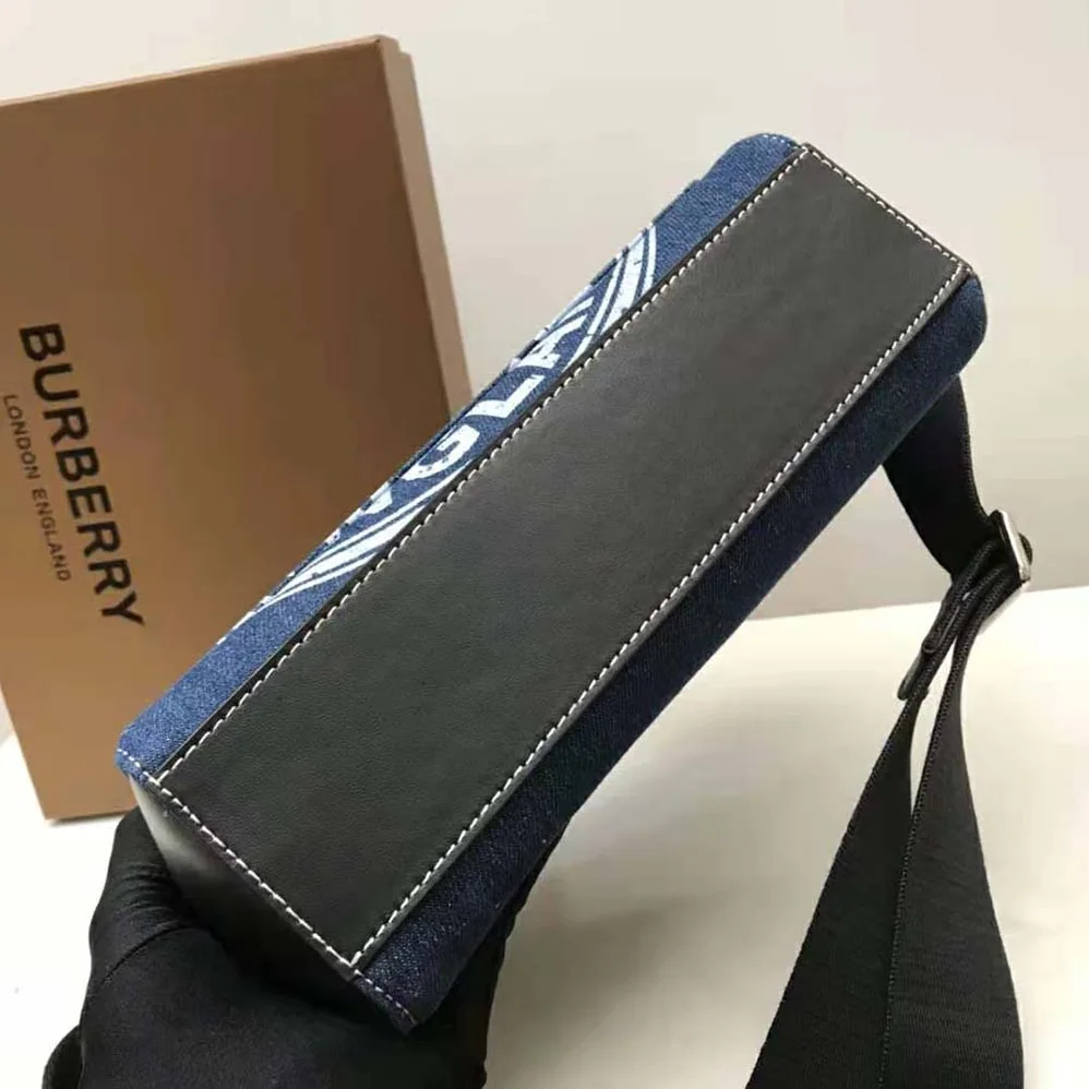 Burberry Logo Graphic Denim Note Crossbody Bag for Women