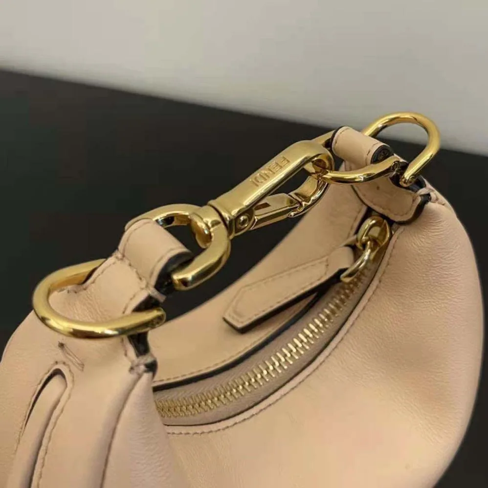 Fendi Nano Fendigraphy Light Pink Leather Charm for Women Fendi Nano Fendigraphy Light Pink Leather Charm for Women