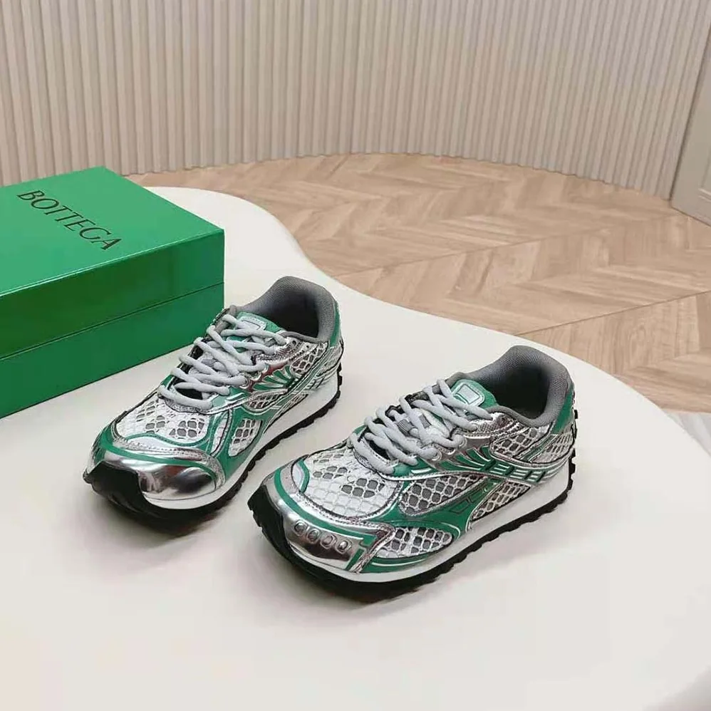 Bottega Veneta Technical Fabric Lace-up Orbit Sneaker for Unisex in Green