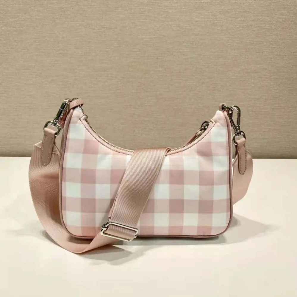 Prada Re-Edition 2005 Printed Re-Nylon Bag for Women in Pink