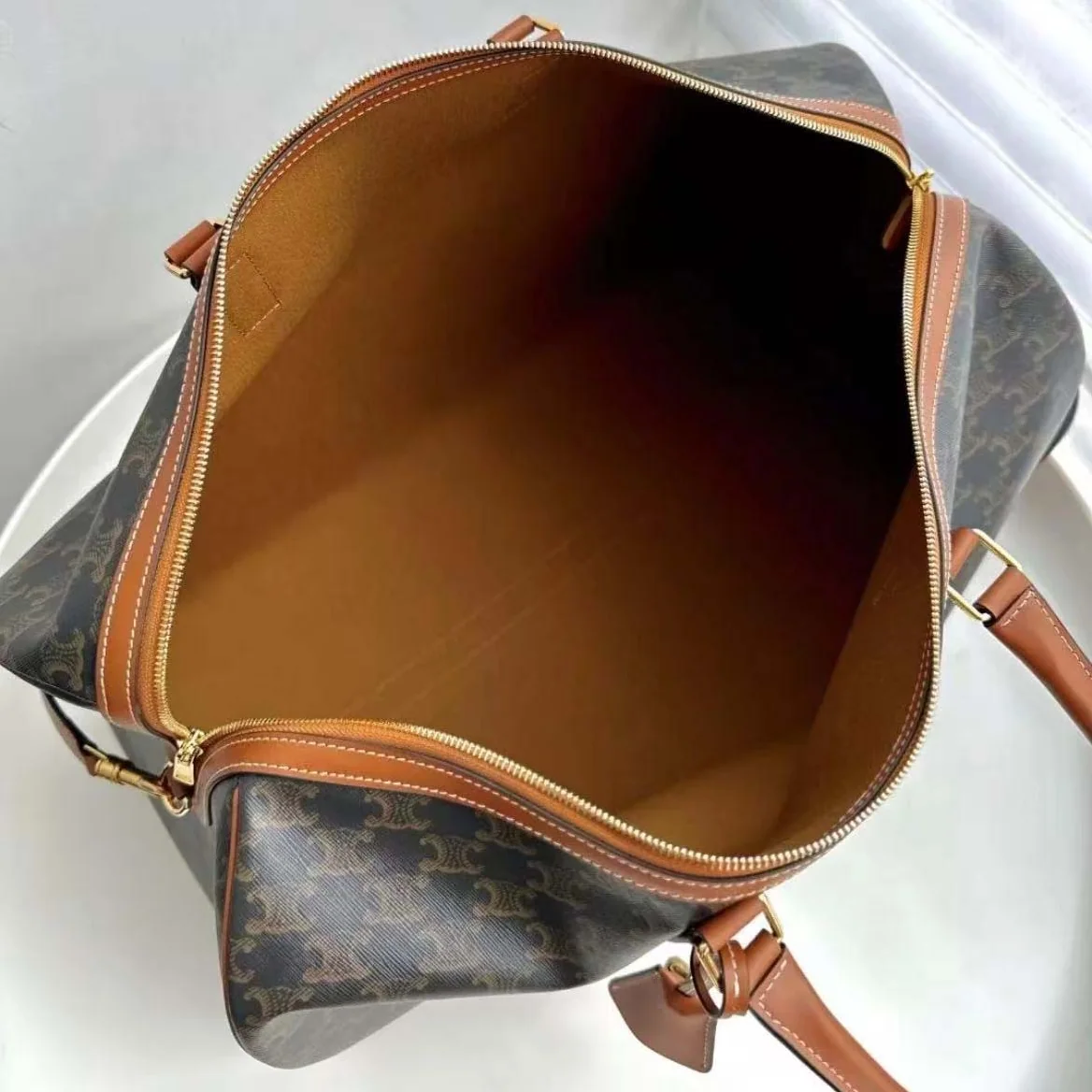 Celine Large Travel Bag in Triomphe Canvas with Celine Print for Unisex