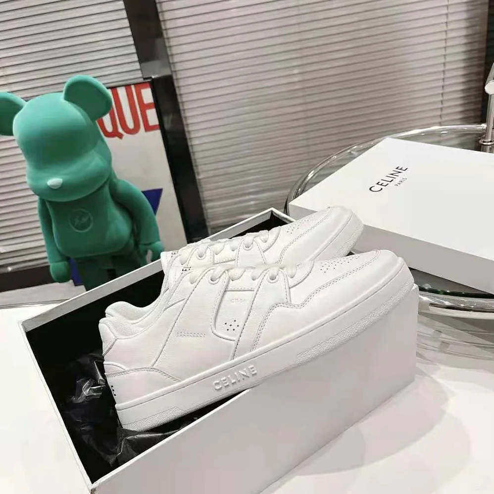 Celine CT-04 Celine Trainer Low Lace-up Sneaker in Calfskin for Men in White