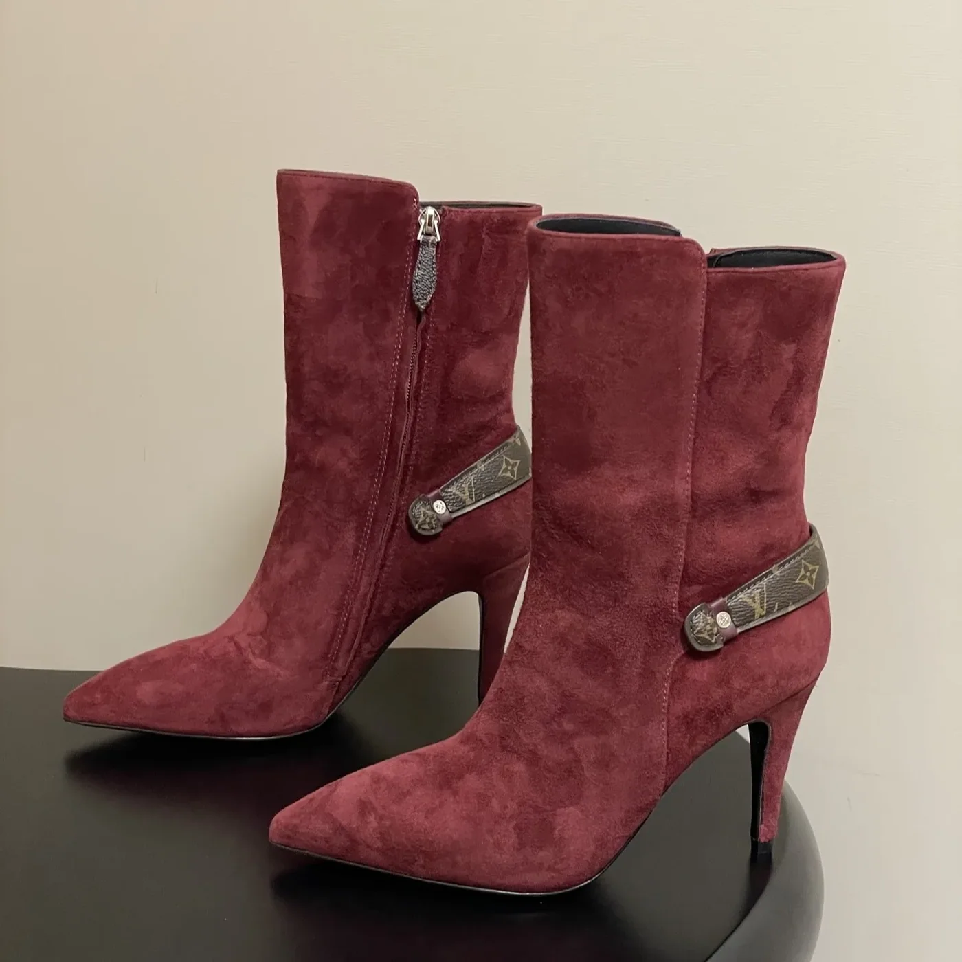 Louis Vuitton Legacy Ankle Boots Bordeaux Red 1AIDZH